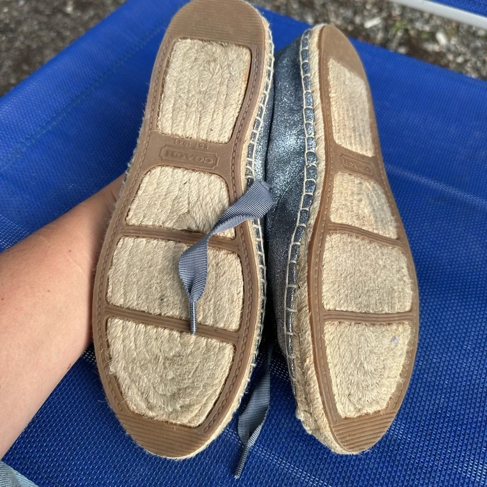 Coach Silver Espadrille Sneakers